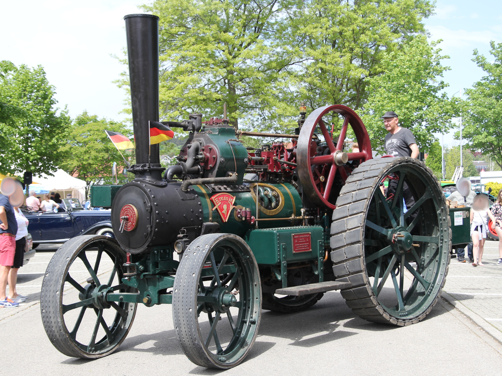 Sächsische Maschinenfabrik Chemnitz Straßenlokomotive Bauart Kemna Breslau